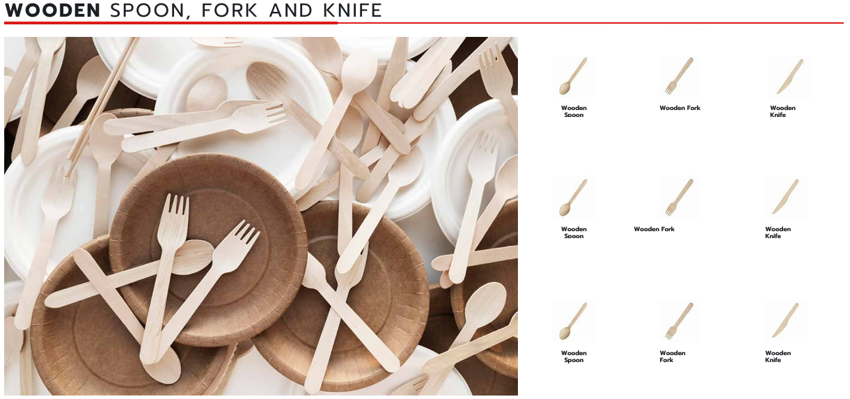 wooden spoon , fork and knife